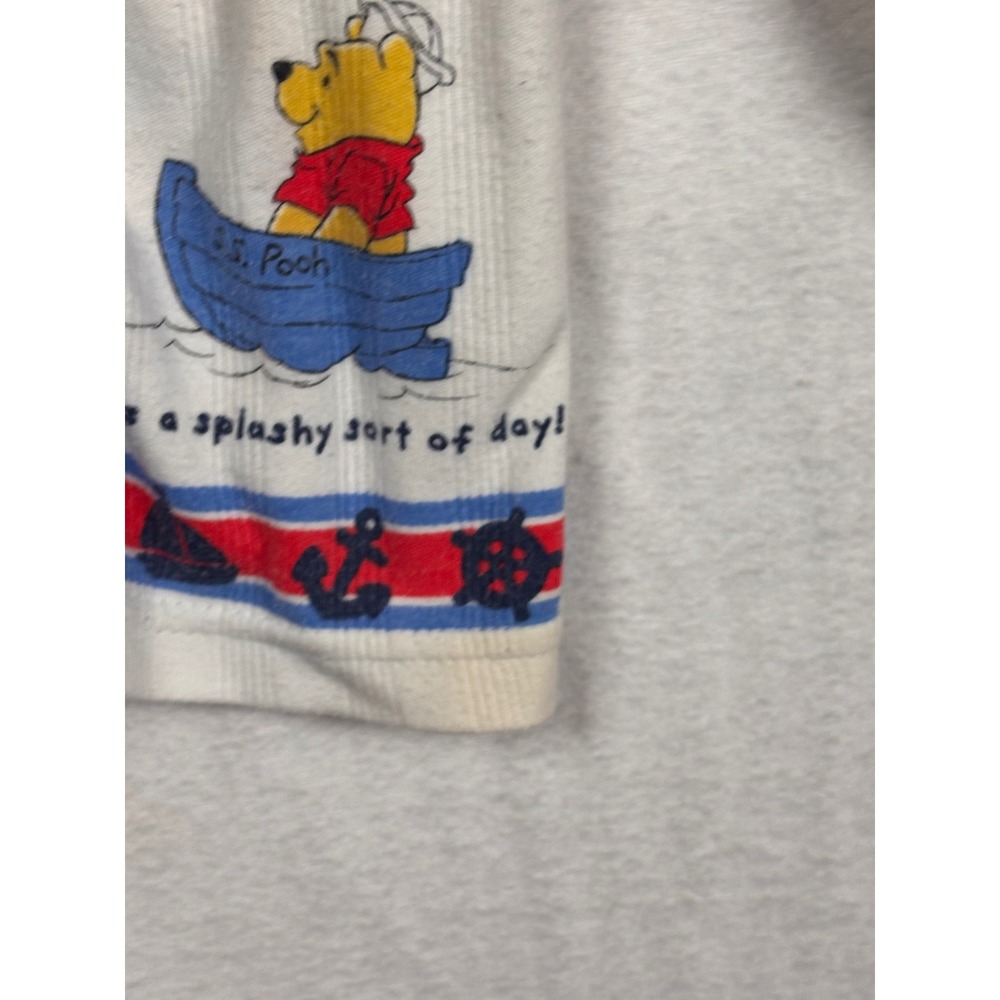 Vtg Disney Winnie the Pooh Baby Nautical Cardigan Top Pants Set Sz NB White Blue - Picture 5 of 8